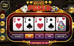 Mini Poker 77Bet - Xóc nảy rinh ngân, chiến thắng dễ dàng 3 mini poker 77bet